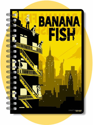craft maniacs BANANA FISH COLLECTION A5 Notebook RULED 160 Pages(Multicolor)