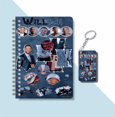 craft maniacs WILL SMITH 2023 DIARY & KEYCHAIN A5 Diary RULED 120 Pages(Multicolor)