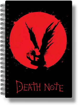 buddytales Deathnote Black and red bird anime notebook A5 Notebook Unruled 120 Pages(Black and Red)