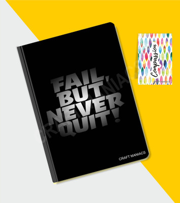 craft maniacs GLUEBIND DIARY A5 Diary RULED 100 Pages(Multicolor)