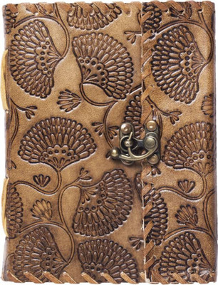 Rjkart Handmade Leather Dairy A5 Diary Unruled 200 Pages(Brown 5)