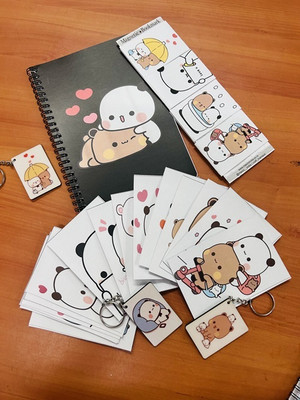 craft maniacs BUBU DUDU STATIONERY COMBO A5 Diary RULED 160 Pages(Multicolor)