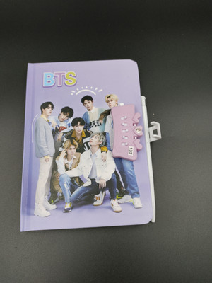 Paper Bear BT21 A5 Diary Unruled 150 Pages(Purple)