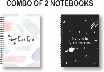 reprix COMBO OF 2 NOTEBOOKS A5 Diary ruled 144 Pages(Multicolor, Pack of 2)