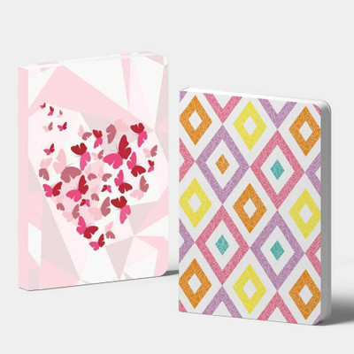 The Red Prints Case Bound Note Book A5 Notebook Single Ruled 200 Pages A5 Gift Set Ruled 200 Pages(Multicolor, Pack of 2)