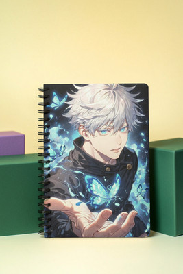 Culture Graphic The '' Anime Boy '' Size A5 Notebook unrulled 160 Pages (White) Pack of 1 A5 Notebook Unruled 160 Pages(Multicolor)