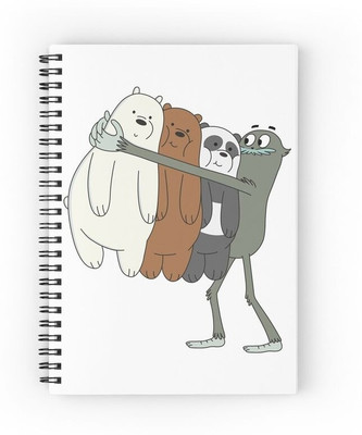 craft maniacs BARE BEARS 2023 COLLECTION A5 Notebook RULED 160 Pages(Multicolor)