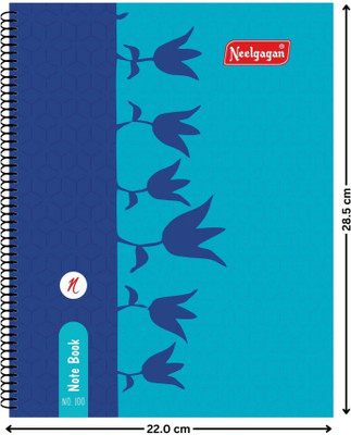 NEELGAGAN No.100 Spiral Notebook Regular Note Pad Ruled 160 Pages(Multicolor, Pack of 3)