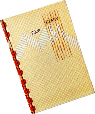 Excel Executive Hard Bound 2026 Diary with Sunday Half Pages Regular Diary Ruled (Cover Color may be Different) 344 Pages(Multicolor)