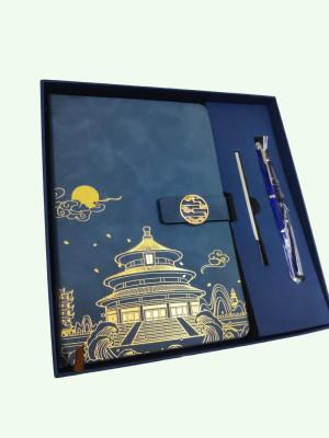 Zubat A5 Notebook Gift Set A5 Desk Planner 170 Pages(Blue)