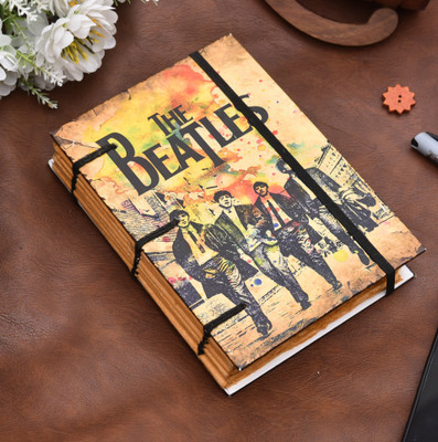 leather play The Beatles Recycled Antique Paper Journal – 5x7 Inches A5 Journal Unruled 144 Pages(Multicolor)