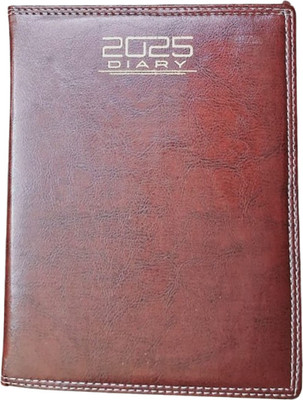 Greeshma New Year Regular Diary 2025 Single Rule 364 Pages(Maroon)