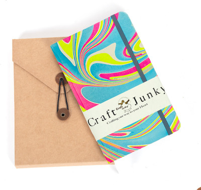 CRAFT JUNKY Handmade A5 Diary Unruled 160 Pages(NEON)
