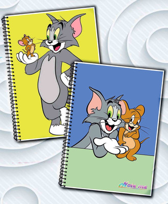 NOTEme Tom & Jerry Classic Edition A5 Notebook Unruled 200 Pages(Multicolor, Pack of 2)