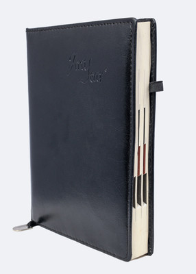 Erminio Palamino PU Leather Any Year Edition 365 Day, A5 Diary Single Rule 180 Pages A5 Diary Rulled 180 Pages(Black-1)
