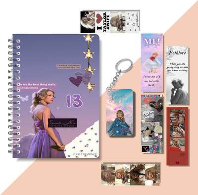 craft maniacs 2023 TAYLOR DIARY + TWO FREEBIE COLLECTION A5 Notebook RULED 160 Pages(Multicolor, Pack of 3)
