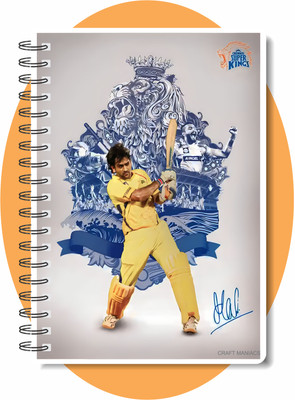 craft maniacs INDIAN TEAM COLLECTION A5 Notebook RULED 160 Pages(White)
