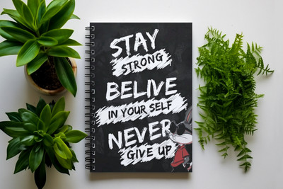 Graphic Word Motivational Notebook A5 Notebook unrulled 160 Pages(White)