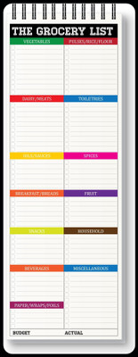 Nourish The Grocery List_DRY Regular Planner/Organizer Ruled 50 Pages(White)