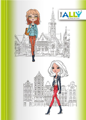 The Ally Designer A5 Diary Ruled 200 Pages(Multicolor)