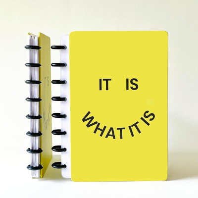 dovetail Discbook it is what it is A5 Notebook Ruled 70 Pages(Multicolor)