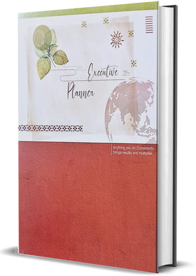 Greeshma EXECULIVE PLANNER with dates Daily Planner Full Page Per Day & Monthly Calendar Regular Diary 2025 Single Rule 392 Pages(Multicolor)