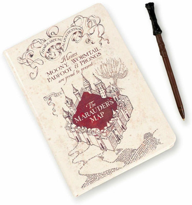 craft maniacs A5 SPIRAL HP NOTEBOOK A5 Diary RULED 100 Pages(MARADUER'S MAP)