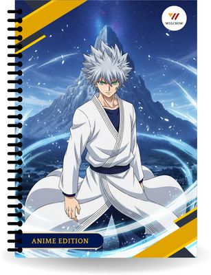 Wulcrow Premium Notebook | ANIME EDITION C | A5 Notebook Ruled 140 Pages(Black)