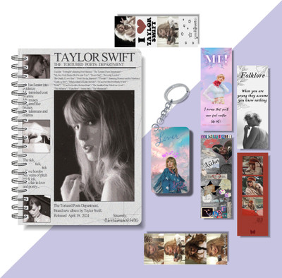 craft maniacs 2023 TAYLOR DIARY + TWO FREEBIE COLLECTION A5 Notebook RULED 160 Pages(Multicolor, Pack of 3)