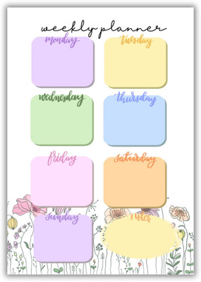 Bop Canvases Notepad A5 Note Pad Printed 60 Pages(Multicolor)