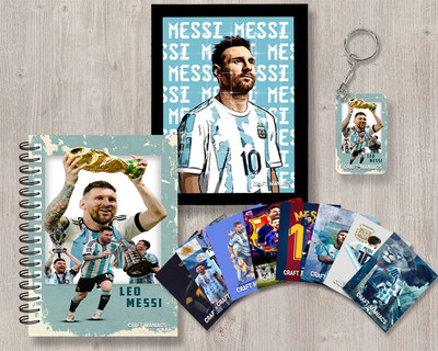 craft maniacs FOOTBALLER GIFTING COMBO A5 Notebook RULED 120 Pages(Multicolor)