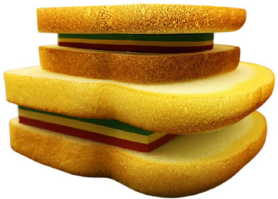 Tlismi Cute Mini Bread Sandwich Shaped Diary for School Kids (Pack of 2) Pocket-size Memo Pad Unruled 100 Pages(Yellow, Pack of 2)