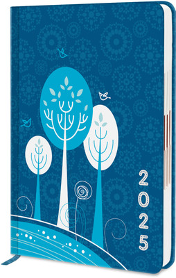 Diarymart Hardbound 2025 Diary For Girls I Daily Planner Diary 2025 with Dates I A5 Diary Ruled 344 Pages(Blue)