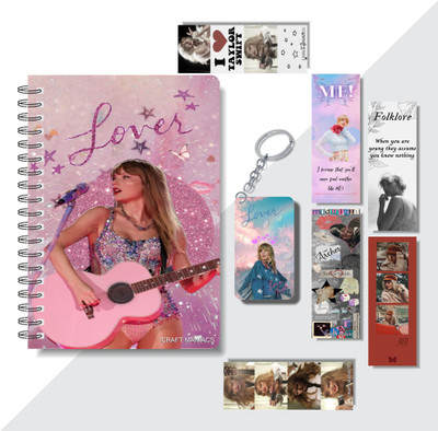 craft maniacs 2023 TAYLOR DIARY + TWO FREEBIE COLLECTION A5 Diary RULED 160 Pages(Multicolor, Pack of 3)