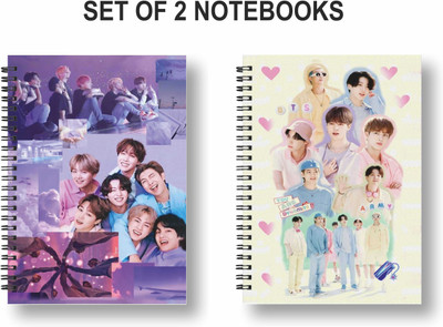 3DS Notebook A5 Diary Ruled 144 Pages(Yellow, Pack of 2)