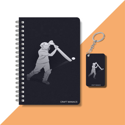 craft maniacs CRICKET 2024 NOTEBOOK COLLECTION A5 Diary RULED 160 Pages(White)