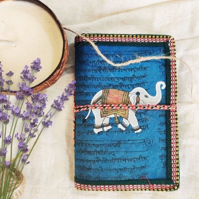 Onearth Handmade Regular Journal Unruled 46 Pages(Blue)