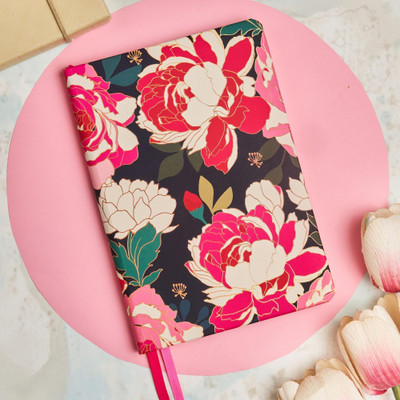 Doodle Soft Foam Padded Undated A5 Notebook Ruled 160 Pages(Hibiscus)