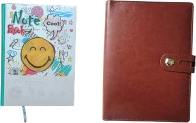 The Startup Bazaar Diary Notebook A4 Diary 2024-2025 200 Pages(Brown, White, Pack of 2)