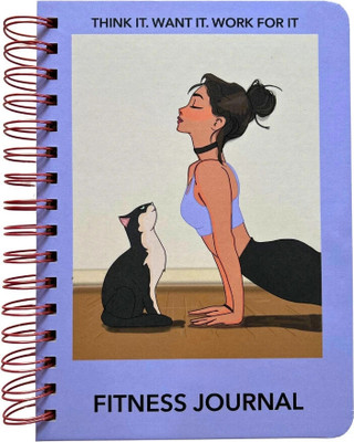 Bop Canvases Fitness Diary A5 Diary Printed 180 Pages(Multicolor)