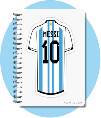 craft maniacs FOOTBALLER DIARY A5 Notebook RULED 120 Pages(Multicolor)