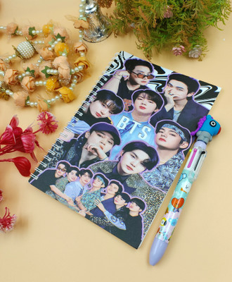 Paper Bear BTS A4 Diary ruled 70 Pages(Blue, Pack of 2)
