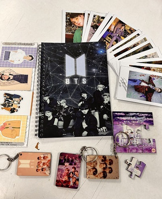craft maniacs BTS A5 Diary RULED 160 Pages(Purple)