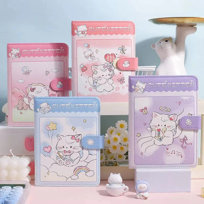 Samvardhan Cute Kitten Lock Diary for Girls – Kawaii Notebook with Lock (Random Pack of 1) A5 Diary Ruled 112 Pages(Multicolor)