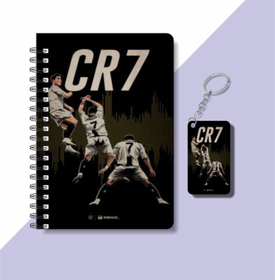 craft maniacs FOOTBALLER DIARY & KEYCHAIN A5 Diary RULED 120 Pages(Multicolor)