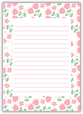 Bop Canvases Notepad A5 Note Pad Printed 60 Pages(Pink)