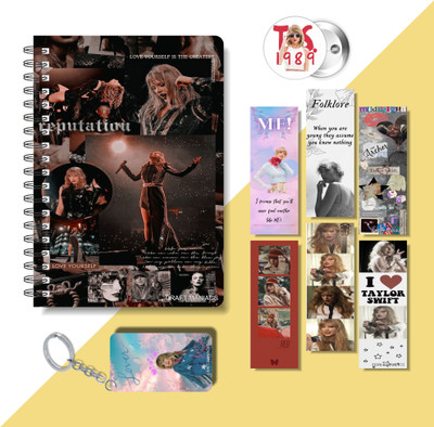 craft maniacs 2023 TAYLOR DIARY + THREE FREEBIE COLLECTION A5 Diary RULED 160 Pages(Multicolor, Pack of 4)