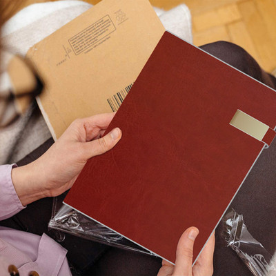 Abstract Collection A5 Regular Diary Notebook with Matching Magnetic Closer A5 Notebook Single Rule 200 Pages(Brown)