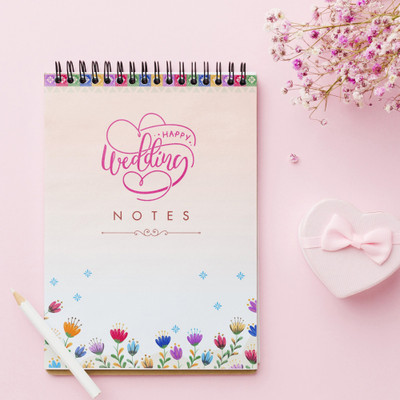 Nyouta Premium glossy card paper A5 Writing Pad Single Ruled. 50 Pages(Purple, Pack of 2)