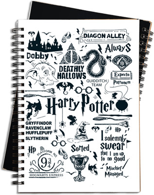 DGSL Harry Potter Dairy 1 ruled 100 pages Unique Design Spiral Harry Potter Dairy A4 Diary Ruled 100 Pages(Multicolor)